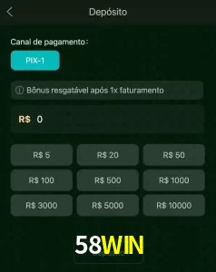 deposits 58WIN